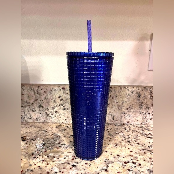 Starbucks Other - Starbucks 24 oz Cold Tumbler Grid Pearl Cobalt NWT